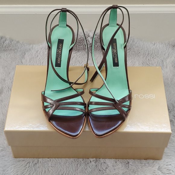 SERGIO ROSSI Platform Leather Heels - Picture 1 of 11